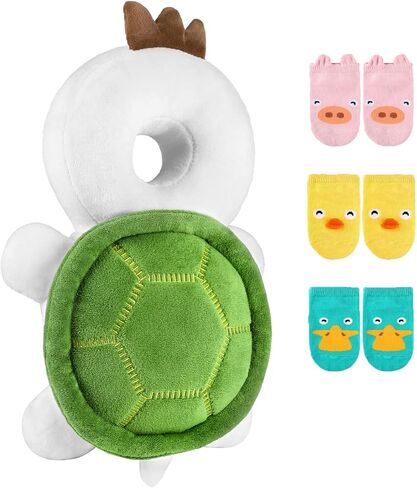 Baby Toddler Head Protector Backpack Head Safety Pad Adjustable Backpack Baby Head Protection for Infant Toddler & Walker Walking & Crawling Cute Tortoise in Saudi Arabia
