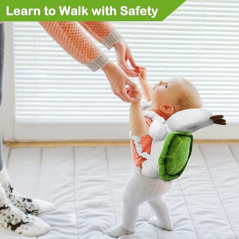 Baby Toddler Head Protector Backpack Head Safety Pad Adjustable Backpack Baby Head Protection for Infant Toddler & Walker Walking & Crawling Cute Tortoise in Saudi Arabia