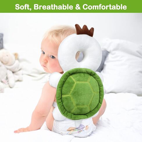 Baby Toddler Head Protector Backpack Head Safety Pad Adjustable Backpack Baby Head Protection for Infant Toddler & Walker Walking & Crawling Cute Tortoise in Saudi Arabia