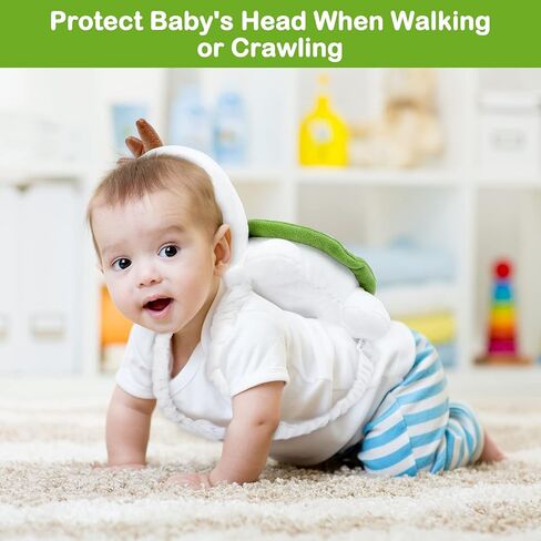 Baby Toddler Head Protector Backpack Head Safety Pad Adjustable Backpack Baby Head Protection for Infant Toddler & Walker Walking & Crawling Cute Tortoise in Saudi Arabia