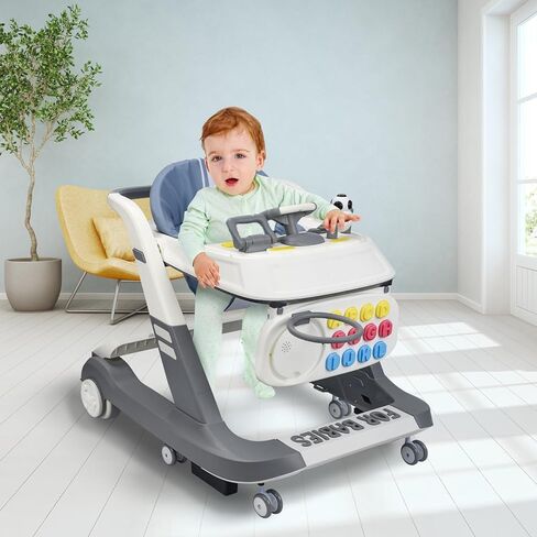 مشاية أطفال قابلة للطي 4 في 1 من هابيوي، مشاية أنشطة للأولاد والبنات، مقعد للتعلم، مشاية للأطفال الصغار مع ألعاب موسيقية، ارتفاع وسرعة قابلان للتعديل، مصد أمان، مشاية أطفال مضادة للانقلاب in Kuwait