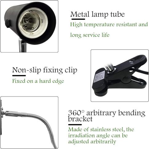 جابرادن سخان حظيرة الحيوانات الاليفة للزواحف بقدرة 50 واط اكثر امانا من مصابيح الحضنة المستخدمة للارانب والدجاج والهامستر والحيوانات الصغيرة الاخرى (اسود) in Kuwait