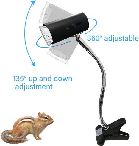 جابرادن سخان حظيرة الحيوانات الاليفة للزواحف بقدرة 50 واط اكثر امانا من مصابيح الحضنة المستخدمة للارانب والدجاج والهامستر والحيوانات الصغيرة الاخرى (اسود) in Kuwait