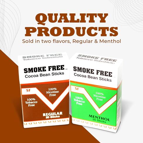 Herbal Cocoa Bean Cigarettes 5 Pack Menthol Flavor 100% Tobacco Free/Nicotine Free in Saudi Arabia