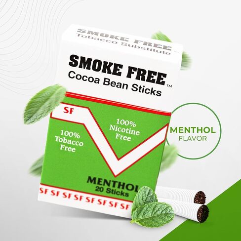 Herbal Cocoa Bean Cigarettes 5 Pack Menthol Flavor 100% Tobacco Free/Nicotine Free in Saudi Arabia