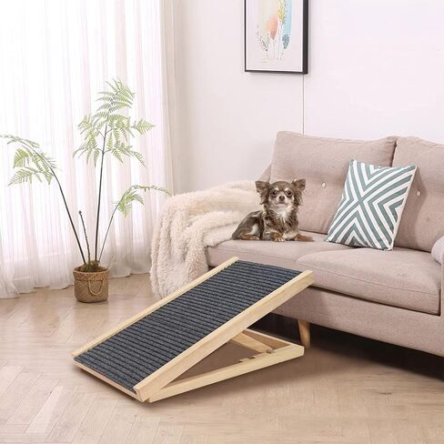 FORIVE Dog Ramp,Pet Ramp for Bed, Couch or Car - for Large Small Dogs and Cats,4 Layer Adjustable Ramp Up to 88 Lbs, Adjustable from 13"to 21"- Non Slip Carpet Surface in Saudi Arabia