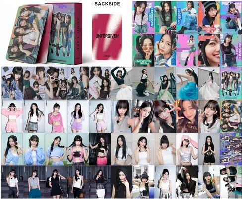 Gimuemi 55Pcs LE SSERAFIM Photocards LESSERAFIM UNFORGIVEN New Album KPOP LOMO Cards LE SSERAFIM Photo cards LE SSERAFIM Merch in Saudi Arabia