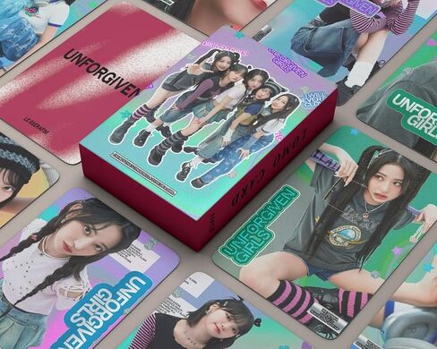 Gimuemi 55Pcs LE SSERAFIM Photocards LESSERAFIM UNFORGIVEN New Album KPOP LOMO Cards LE SSERAFIM Photo cards LE SSERAFIM Merch in Saudi Arabia