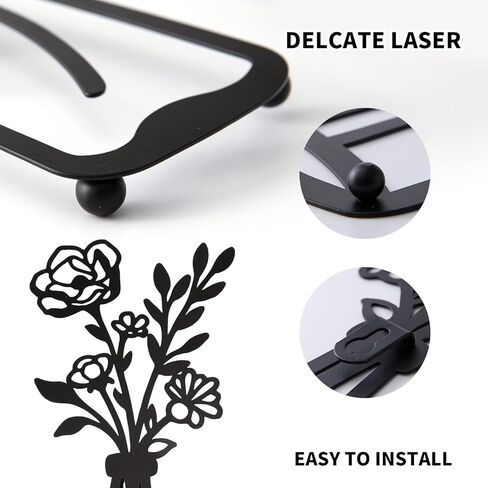 3 قطع من زهور معدنية لتزيين الحائط، مزهرية معدنية بنمط زهور، فنون حائط معدنية ذات طابع طبيعي، ديكور حائط معدني بسيط على شكل زهرة معدنية سوداء لديكور الحائط للمنزل/الحمام/ديكور حائط المطبخ in Kuwait