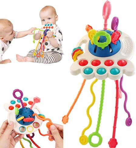 Baby Toys 6 to 12 Months,Montessori Toys for 1 Year Old Boy Girl Baby Sensory Toys for Babies 12-18 Months Pull String Toys for Christmas and Birthday Gifts Infant,Toddlers in Saudi Arabia