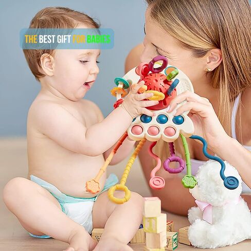 Baby Toys 6 to 12 Months,Montessori Toys for 1 Year Old Boy Girl Baby Sensory Toys for Babies 12-18 Months Pull String Toys for Christmas and Birthday Gifts Infant,Toddlers in Saudi Arabia