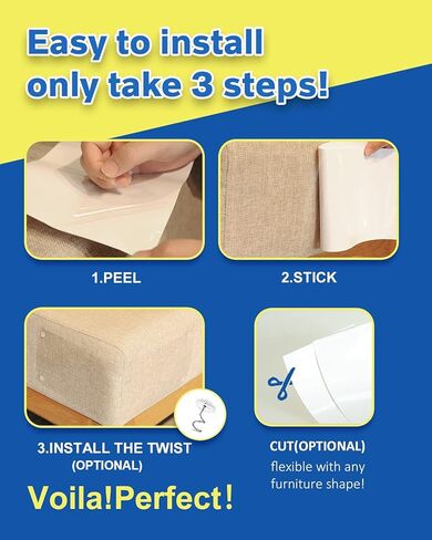 10 PCS Cat Scratch Furniture Protector for Leather Without Pins, Cat Furniture Protector, Furniture Protectors from Cats, Cat Scratching Deterrent, Couch Guards for Cats, Strong Adhesion, No Residue in Kuwait