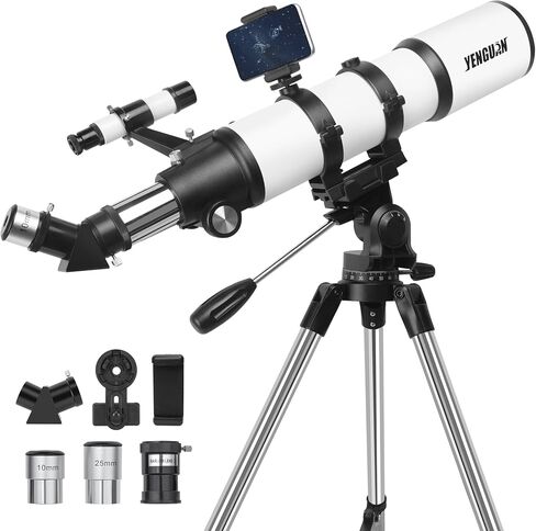 YENGUAN Telescope, Telescope for Adult, 80 mm AZ Space Astronomy Refractor Telescope, Children, Adult Astronomy, Innovative Technology Telescope Explore Space in Saudi Arabia