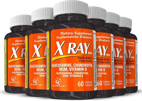 X Ray Dol Triple Action Joint Support Supplement with Glucosamine 1500mg, Chondroitin 800mg, MSM 750mg and 5X Vitamin D for Healthy Joints, Bones & Cartilage - 60 Count per Bottle - 1 Pack in Saudi Arabia