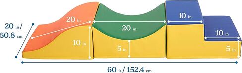 ECR4Kids SoftZone Traversing Trio Climber, Beginner Playset, Earthtone, 3-Piece in Kuwait