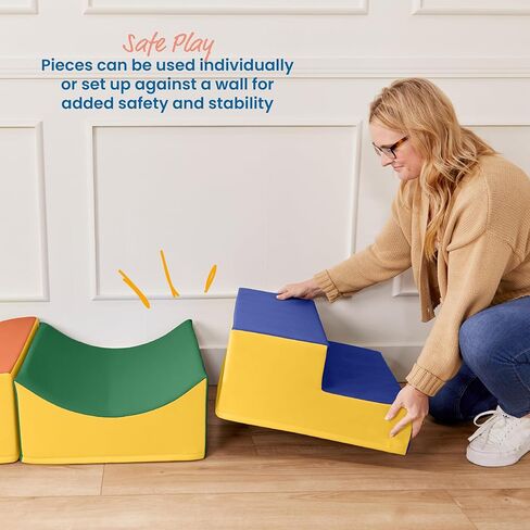 ECR4Kids SoftZone Traversing Trio Climber, Beginner Playset, Earthtone, 3-Piece in Kuwait