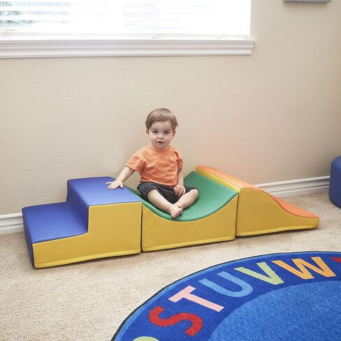 ECR4Kids SoftZone Traversing Trio Climber, Beginner Playset, Earthtone, 3-Piece in Kuwait