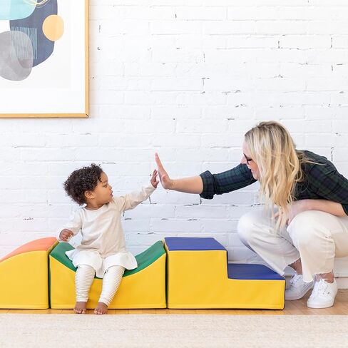 ECR4Kids SoftZone Traversing Trio Climber, Beginner Playset, Earthtone, 3-Piece in Kuwait