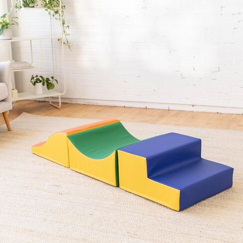 ECR4Kids SoftZone Traversing Trio Climber, Beginner Playset, Earthtone, 3-Piece in Kuwait