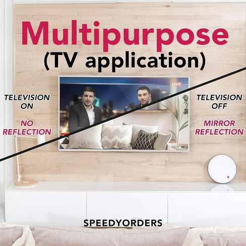 SPEEDYORDERS Two Way Mirror 2 Way Acrylic Mirror Sheet - 2 Way Mirror See Through Mirror - Plexiglass Sheet - Smart Mirror - Two Way Mirror - Made in USA 1/8" 2 Pack - Gforge 6.5"x11" in Kuwait