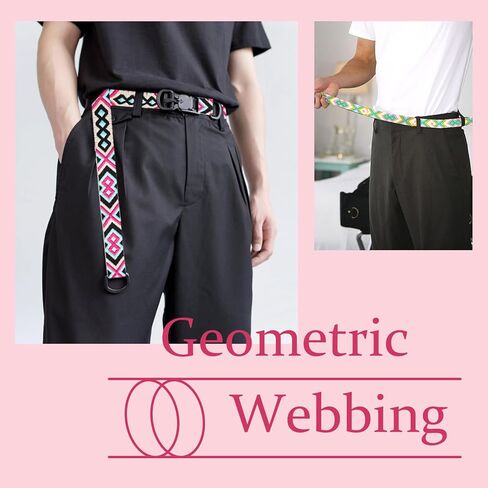 Grosun 1.5 inch Patterned Nylon Webbing Belt Webbing Straps Purse Straps Backpack Straps Nylon Belt for Seatbelt, Bags, Backpacks, Luggage (B, 3.3 Yards) in Kuwait