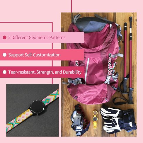 Grosun 1.5 inch Patterned Nylon Webbing Belt Webbing Straps Purse Straps Backpack Straps Nylon Belt for Seatbelt, Bags, Backpacks, Luggage (B, 3.3 Yards) in Kuwait