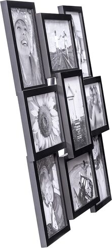 Malden International Designs Crossroads 3D 10 Opening 3.5x5 Collage Black Picture Frames in Kuwait