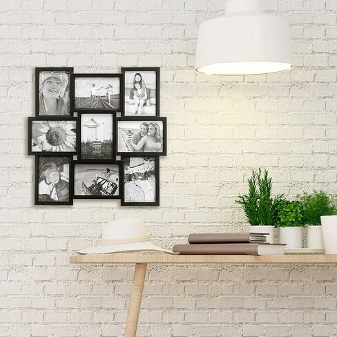 Malden International Designs Crossroads 3D 10 Opening 3.5x5 Collage Black Picture Frames in Kuwait