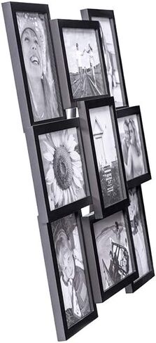 Malden International Designs Crossroads 3D 10 Opening 3.5x5 Collage Black Picture Frames in Kuwait