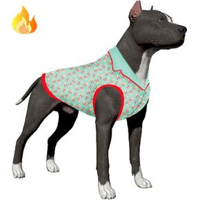 LovinPet الكلب هوديي سلالة كبيرة: ملابس الحيوانات الأليفة الدافئة الصديقة للبشرة، مع بطانة من الصوف الناعم، ملابس الكلاب البحرية ذات الزهور الوردية على الطرق الريفية، ملابس الكلاب الدافئة لسلالات الكلاب الكبيرة، مقاس XL in Kuwait
