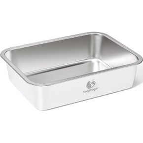 وعاء ماء كبير للكلاب من يانجباجا سعة 3.8 جالون، وعاء من الفولاذ المقاوم للصدأ بدرجة الطعام مضاد للانزلاق للكلاب الكبيرة، وعاء ماء معدني للكلاب الكبيرة، داخلي وخارجي in Kuwait