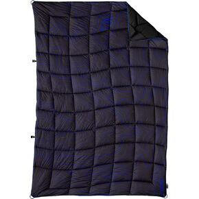 Kukün - D.I.A Premium Puffy Blanket - Warm, Durable, Packable, Lightweight Outdoor Camping Blanket with Primaloft® Insulation – Water Resistant - Outdoor, Beach, & Travel - 55" x 80" (Black Beauty)