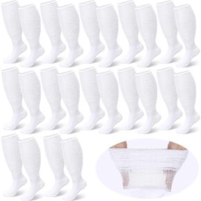 Twistover 12 Pairs Extra Wide Socks Oversized Non Binding Over the Calf Socks for Women Men Swollen Leg Ankles, White, One Size in Kuwait