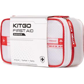 Kitgo First Aid Kit Christmas Gift for Home Friend Lover with Essential Emergency Medical Supplies Simple and Portable for Home,Dorm,Outdoor,Car -Blue