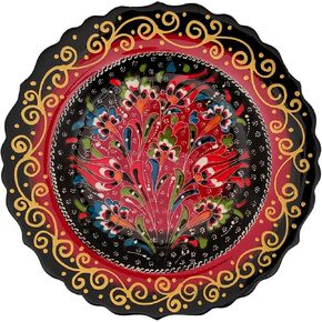 Ayennur Turkish Decorative Plate 9.85"(25cm) Handmade Ceramic Ornament for Home&Office Wall Hanging Decor in Kuwait