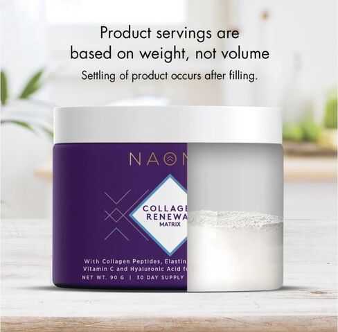 مسحوق مصفوفة تجديد الكولاجين من ناومي، ببتيدات الكولاجين، حمض الهيالورونيك، فيتامين C، الإيلاستين، سيراميد، 90 جرام، كمية تكفي 30 يومًا in Kuwait