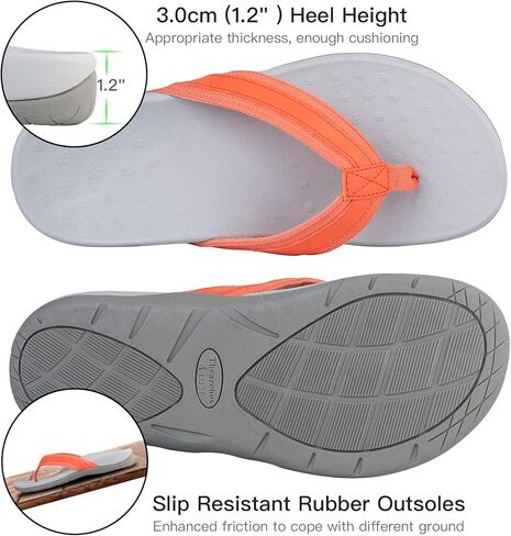 صندل نسائي لتقويم العظام يدعم قوس القدم لعلاج التهاب اللفافة الأخمصية وتخفيف آلام الكعب المسطح، ناعم ممتص للصدمات على الشاطئ، صندل داعم ومريح لتقويم العظام in Kuwait