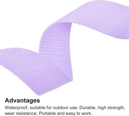 MECCANIXITY Heavyweight Polypropylene Webbing Strap 1" 10 Yards Light Purple Strapping Band for Outdoor in Saudi Arabia