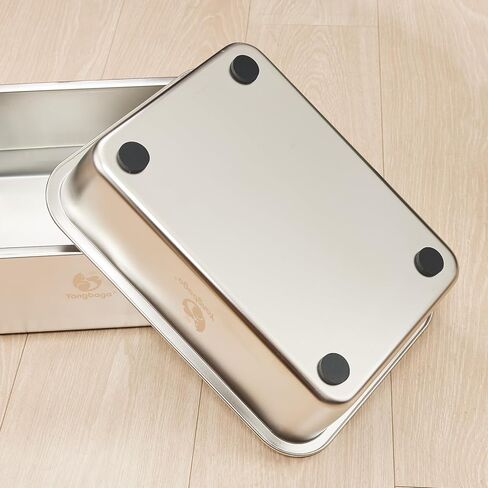 وعاء ماء كبير للكلاب من يانجباجا سعة 3.8 جالون، وعاء من الفولاذ المقاوم للصدأ بدرجة الطعام مضاد للانزلاق للكلاب الكبيرة، وعاء ماء معدني للكلاب الكبيرة، داخلي وخارجي in Kuwait