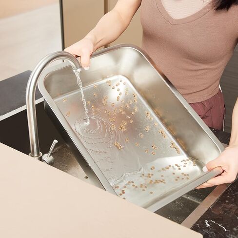 وعاء ماء كبير للكلاب من يانجباجا سعة 3.8 جالون، وعاء من الفولاذ المقاوم للصدأ بدرجة الطعام مضاد للانزلاق للكلاب الكبيرة، وعاء ماء معدني للكلاب الكبيرة، داخلي وخارجي in Kuwait