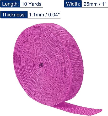 MECCANIXITY Heavyweight Polypropylene Webbing Strap 1" 10 Yards Light Purple Strapping Band for Outdoor in Saudi Arabia