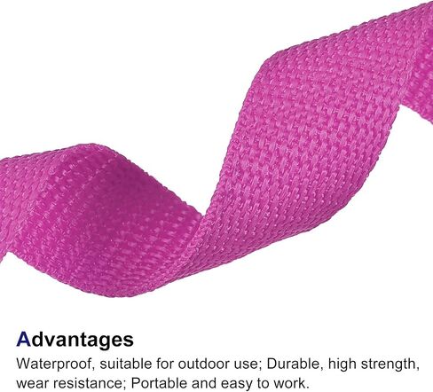 MECCANIXITY Heavyweight Polypropylene Webbing Strap 1" 10 Yards Light Purple Strapping Band for Outdoor in Saudi Arabia