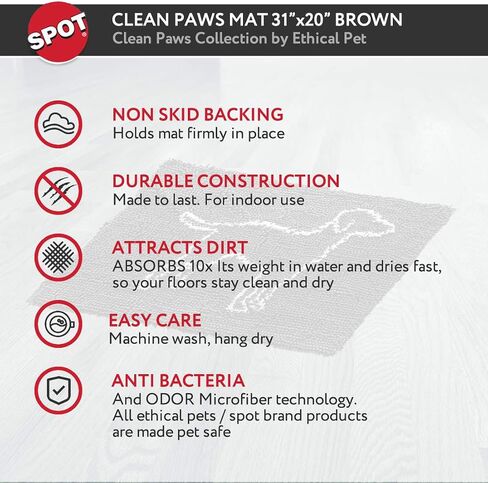 SPOT Ethical Pets Clean Paws Micro Fiber Dog Mat in Saudi Arabia