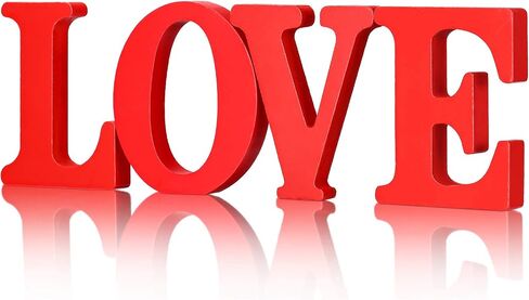 علامات الخشب الحب XOXO قائمة بذاتها على شكل حرف طاولة مركزية، علامة على الطاولة العلوية، علامات قطع كتلة خشبية لتزيين عباءة الطاولة، عيد الميلاد وعيد الحب وحفلات الزفاف (الحب الأحمر) in Kuwait