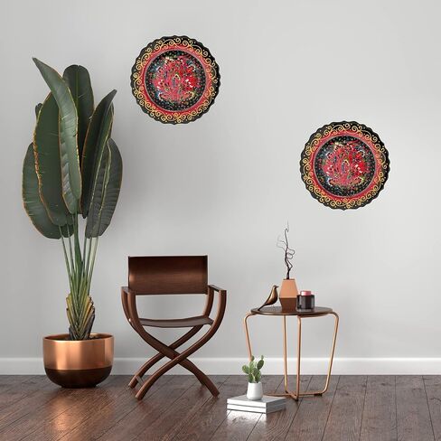 Ayennur Turkish Decorative Plate 9.85"(25cm) Handmade Ceramic Ornament for Home&Office Wall Hanging Decor in Kuwait