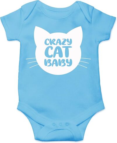 CBTwear Crazy Cat Baby Cute Bodysuit Funny Infant Outfit in Saudi Arabia