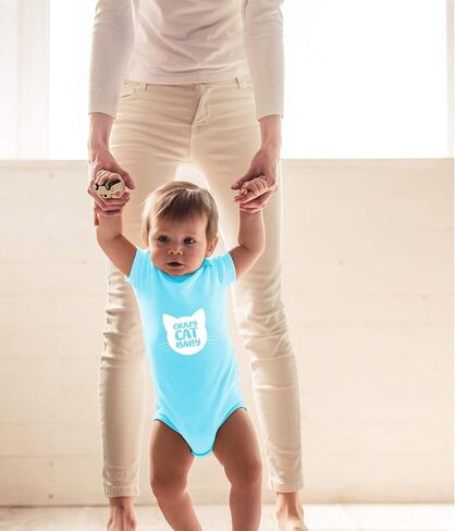 CBTwear Crazy Cat Baby Cute Bodysuit Funny Infant Outfit in Saudi Arabia