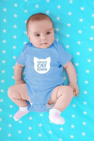 CBTwear Crazy Cat Baby Cute Bodysuit Funny Infant Outfit in Saudi Arabia