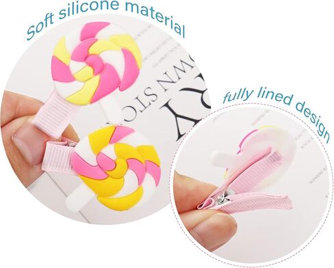 40 pcs Baby Hair Clips Candy Hair Barrettes for Toddler Girls Flower Rainbow Fully Lined Hair Pins Hair Barrettes Hair Accessories for Toddlers Girls in Kuwait