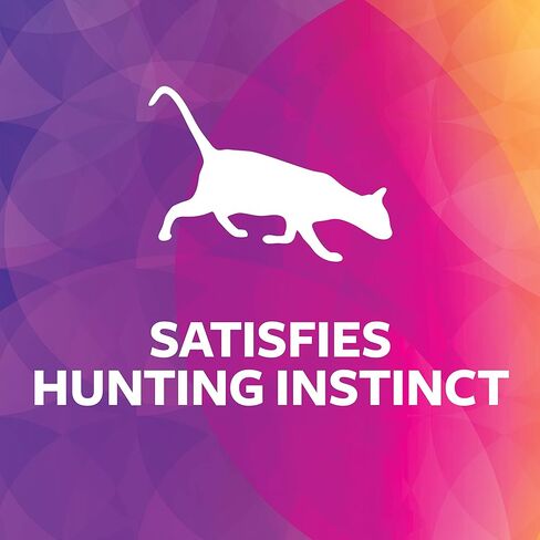 لعبة SmartyKat Instincts Rowdy Rocker التفاعلية للقطط مع ريش وأشرطة - برتقالي/أزرق، مقاس واحد in Kuwait
